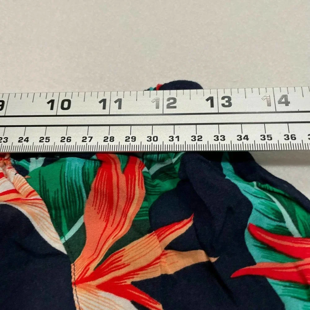 SHEIN Size S Women's Tropical Print Tulip Wrap Hem Shorts Drawstring Waist‎ Boho - Picture 3 of 6